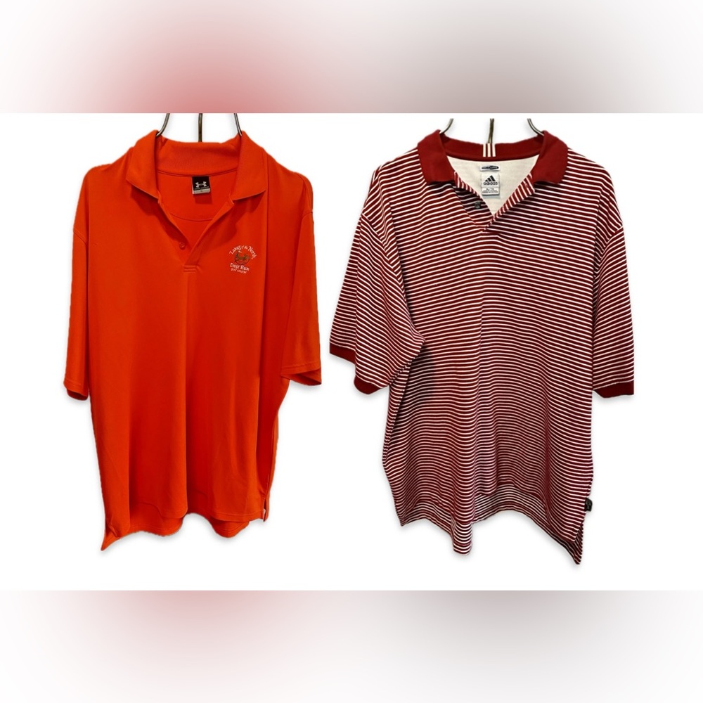 2 Polo Shirts bundle-Under Armor and Adidas, Mens big and tall shirts